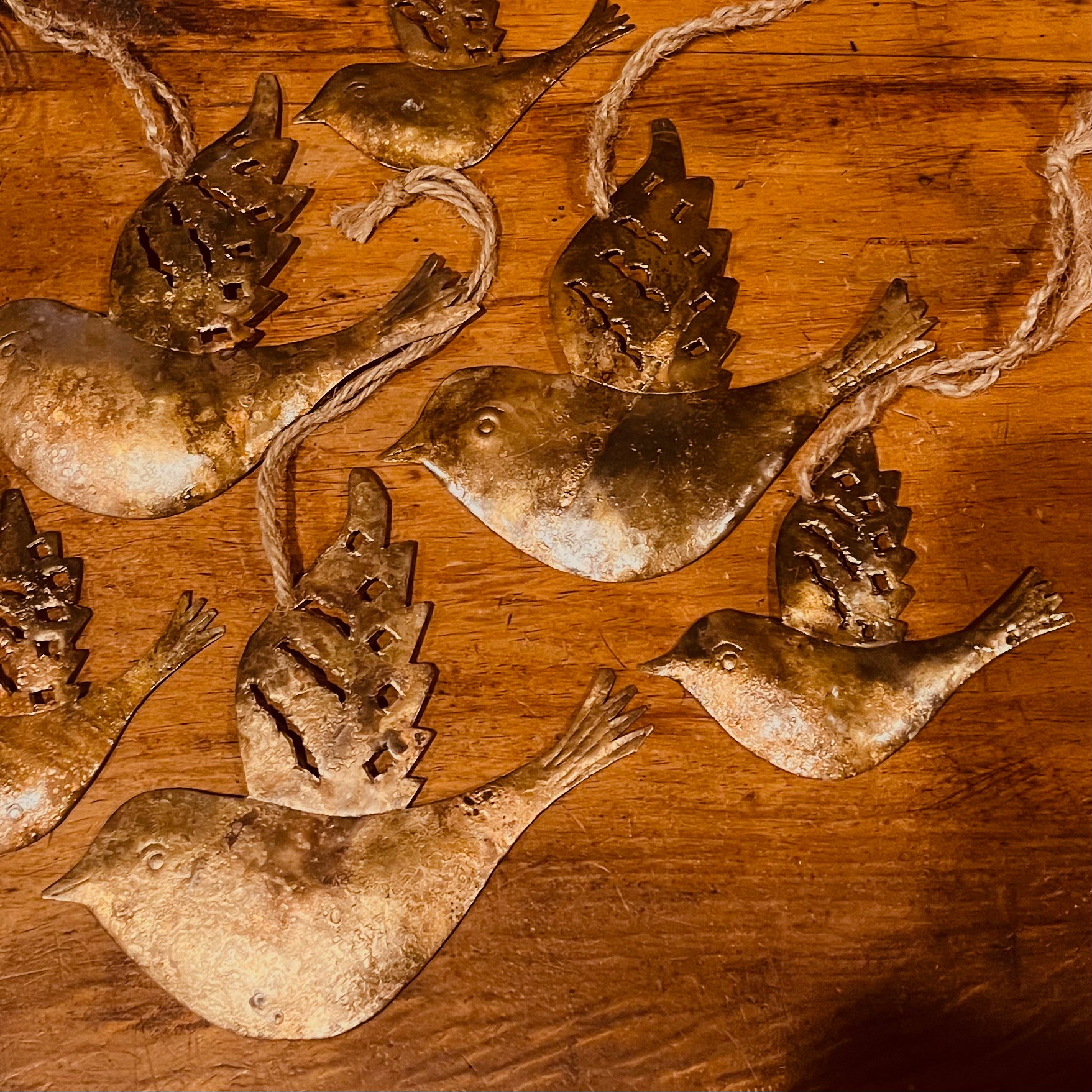 Beautifully handcrafted metal peace doves