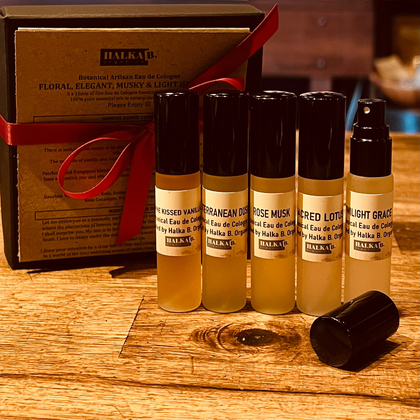 Natural eau de Cologne QUINTET Floral, Elegant, Musky & light hearted 5x10mls