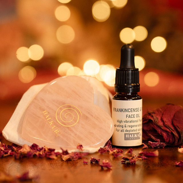 Rose Quartz GUA SHA with Frankincense & Rose Face Oil