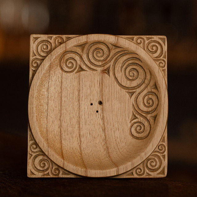 Lovingly Hand carved Wooden Incense Stick Holder