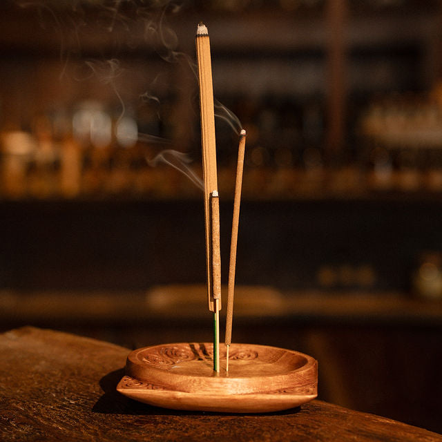 Lovingly Hand carved Wooden Incense Stick Holder
