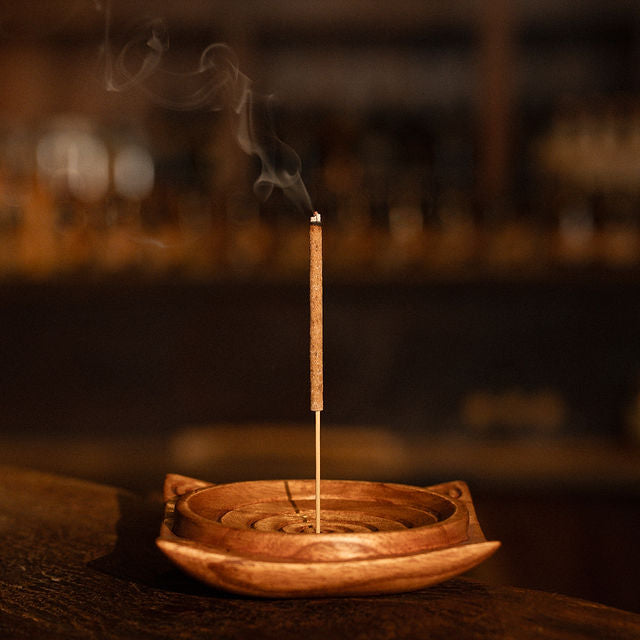 Lovingly hand carved wooden Incense Stick Holder