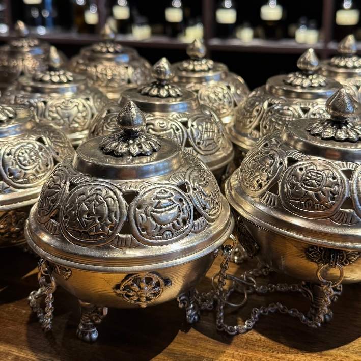 Hanging Copper Charcoal Incense Burner
