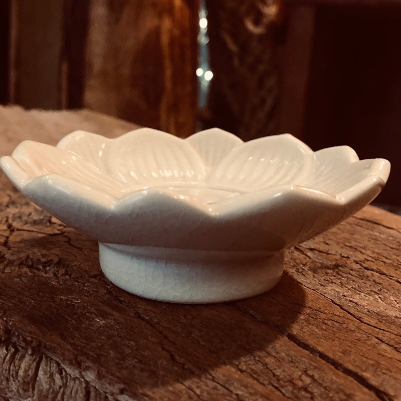 Ceramic Lotus Incense Stick Burner 11cm diameter