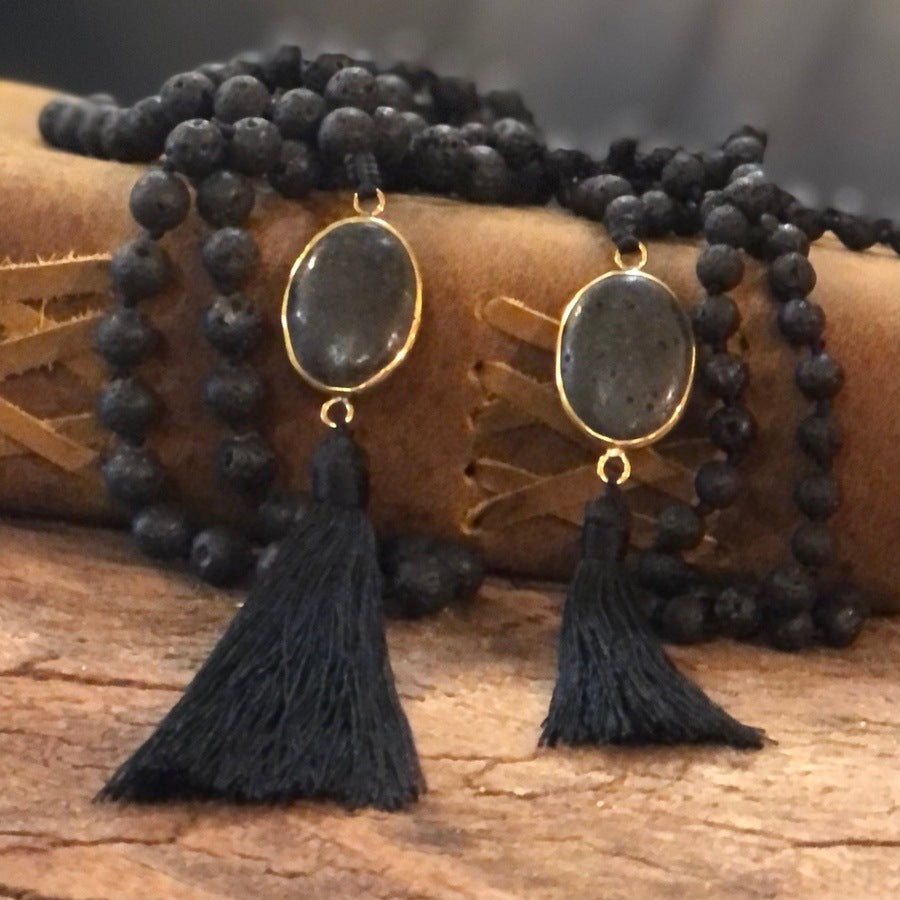 Natural handmade Aromatherapy Lava Stone Mala