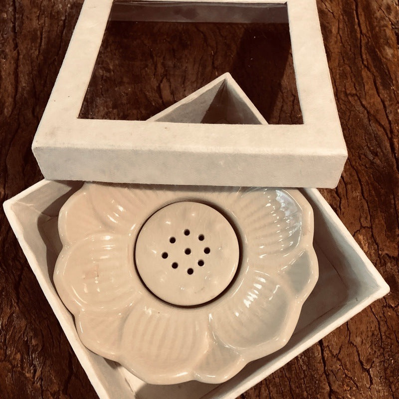 Ceramic Lotus Incense Stick Burner 11cm diameter