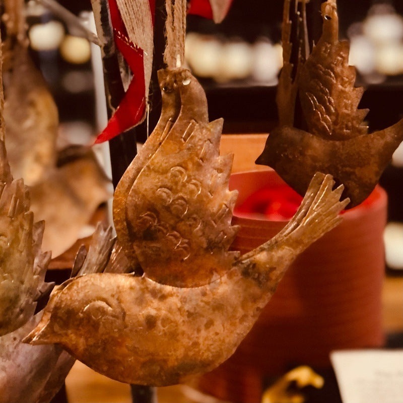 Beautifully handcrafted metal peace doves