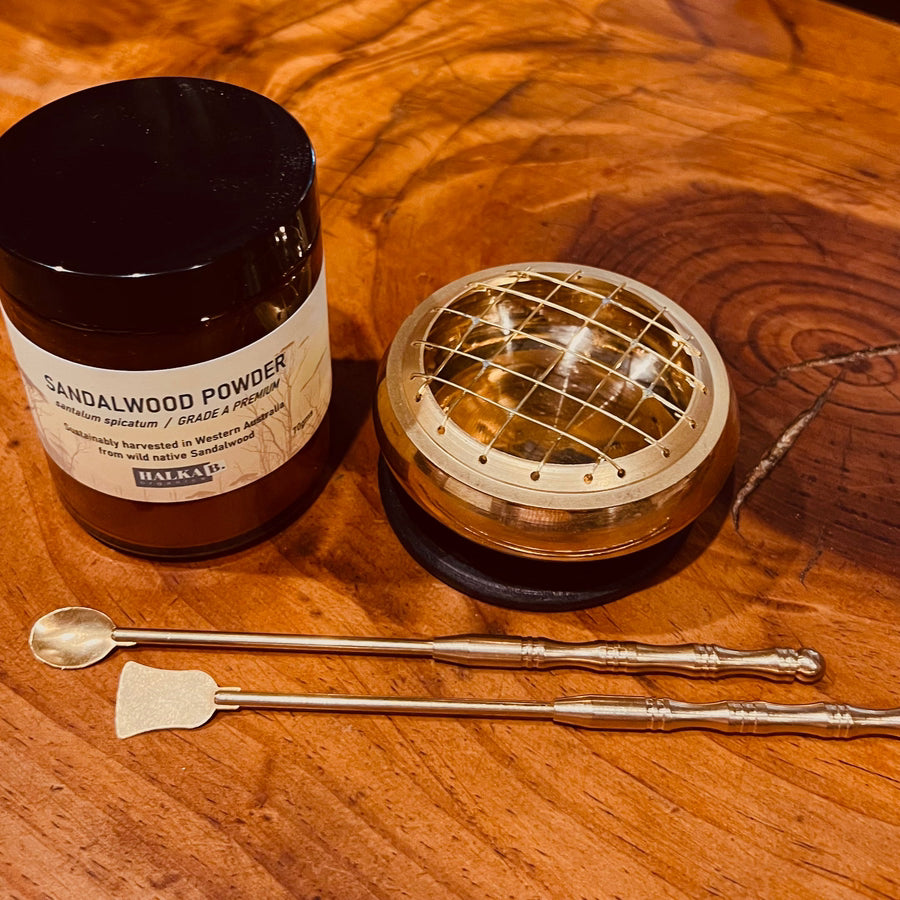 SANDALWOOD POWDER BLISS FUN BURNING PACK WITH TOOLS