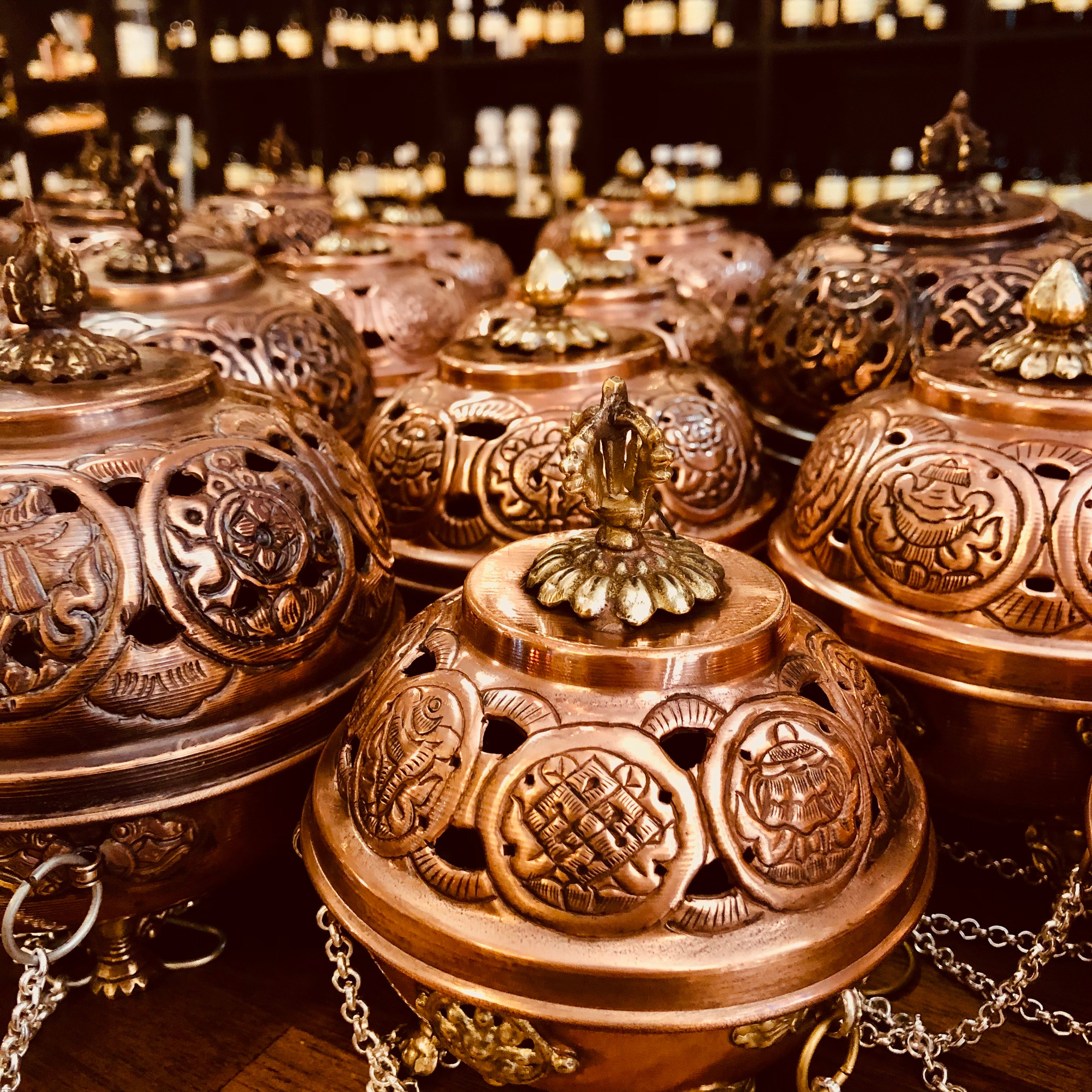 Hanging Copper Charcoal Incense Burner