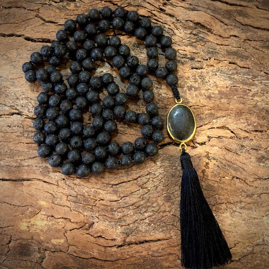 Natural handmade Aromatherapy Lava Stone Mala