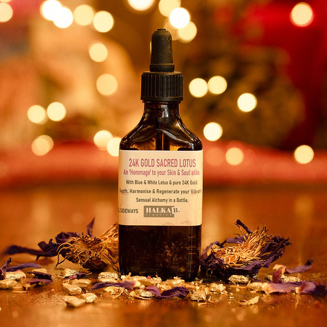24K GOLD Sacred Lotus Body Oil Gentle Reset for 2026