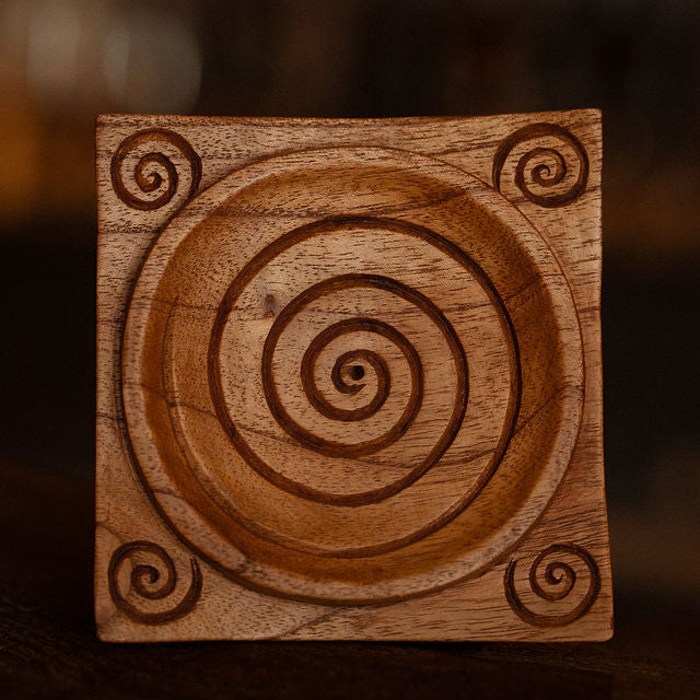 Lovingly hand carved wooden Incense Stick Holder