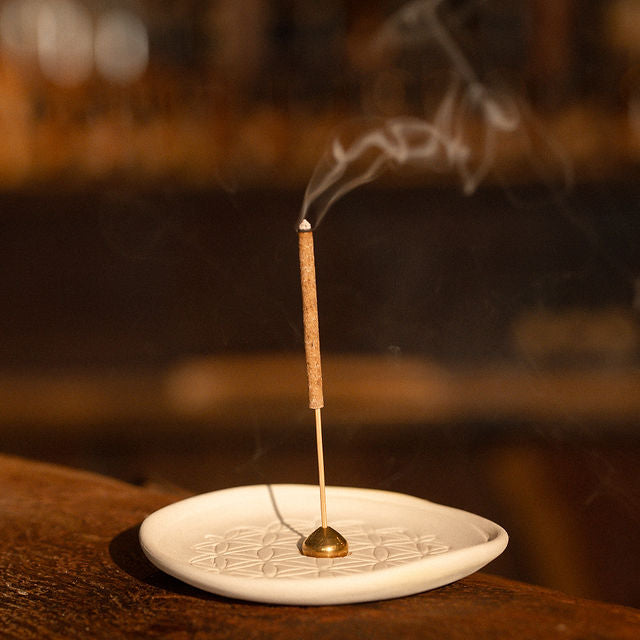 Ceramic Flower of Life Artisan Incense Stick Holder