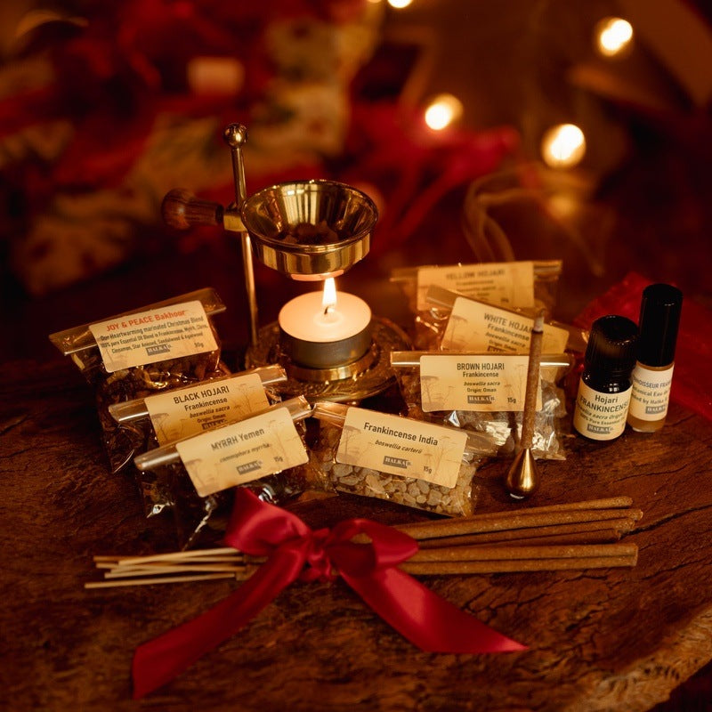 Frankincense Lover's Delight Pack with Candle Burner, Essential Oil & Eau de Parfum