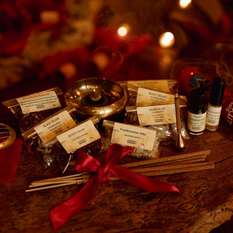 Frankincense Lover's Delight Pack with Charcoal Burner, Essential Oil & Eau de Parfum