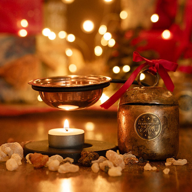 Frankincense & Myrrh with 100% Copper Venus Candle Burner