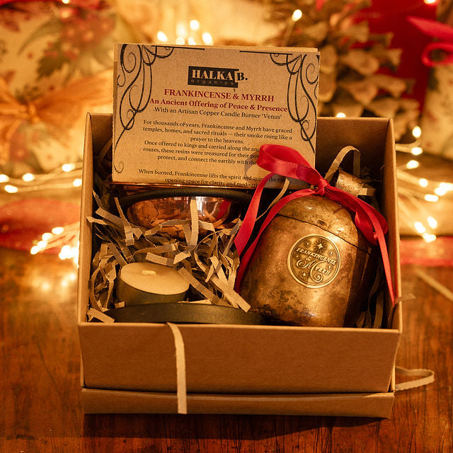 Frankincense & Myrrh with 100% Copper Venus Candle Burner