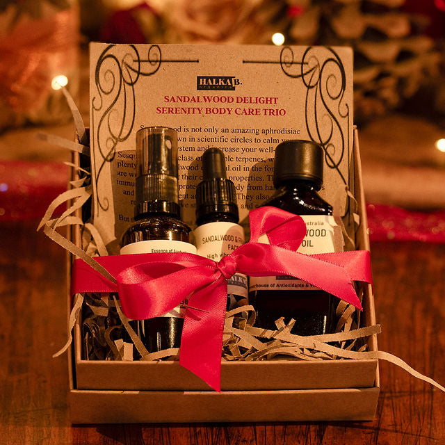 Australian SANDALWOOD DELIGHT BODY SELF CARE TRIO