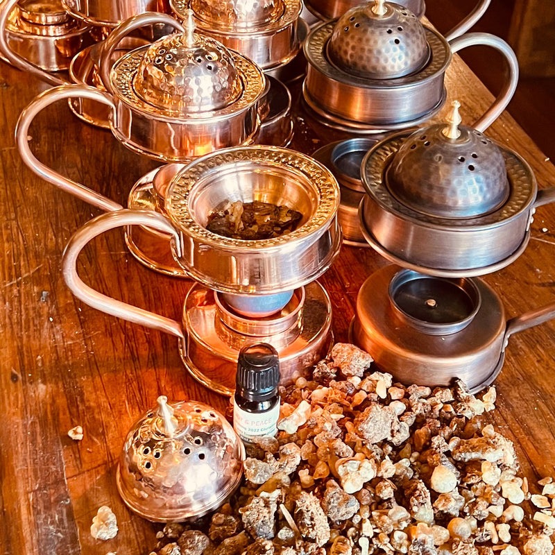 Copper Frankincense, Bakhoor & Essential Oil Burner